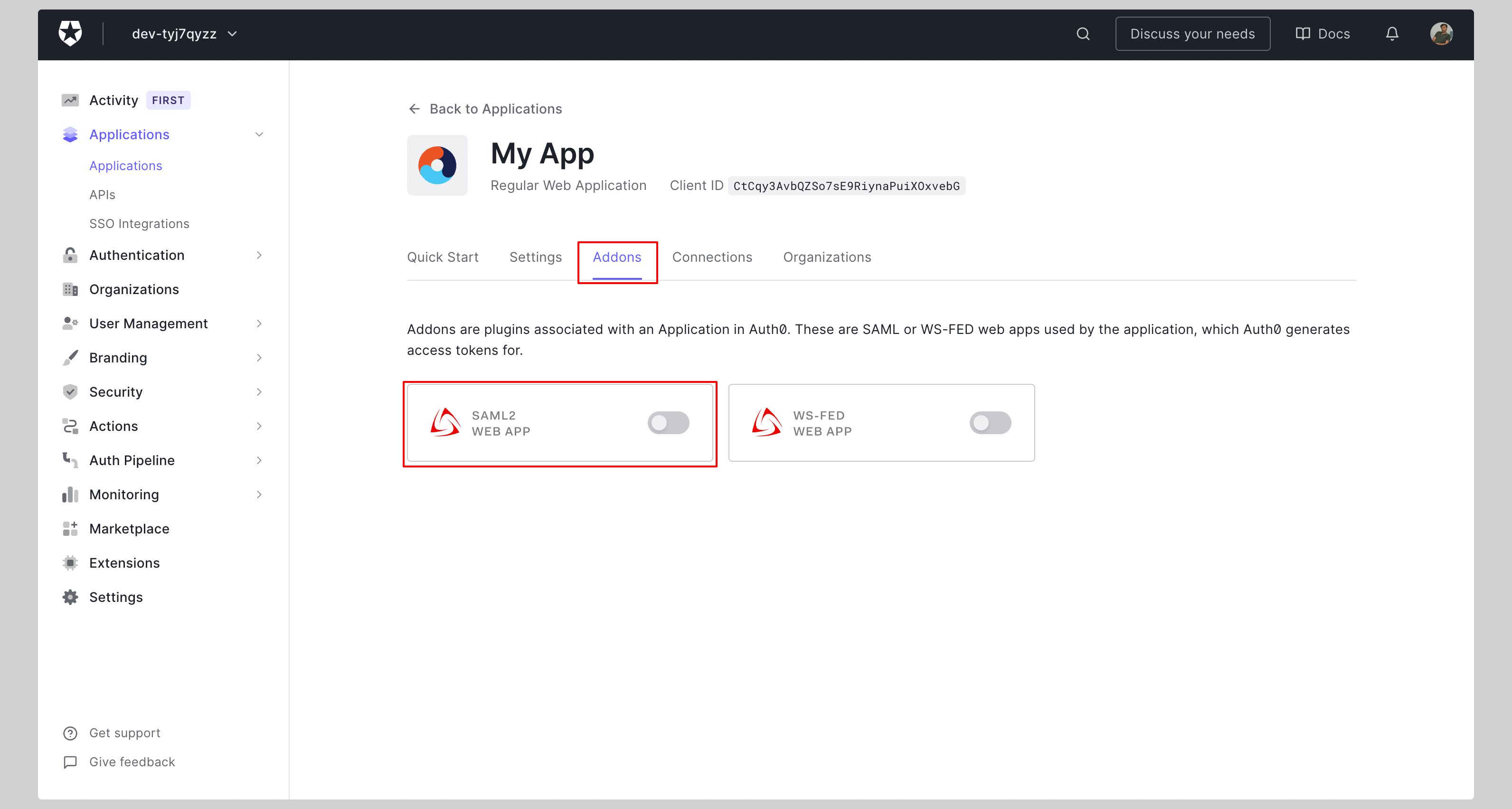 Auth0 SAML Step 2